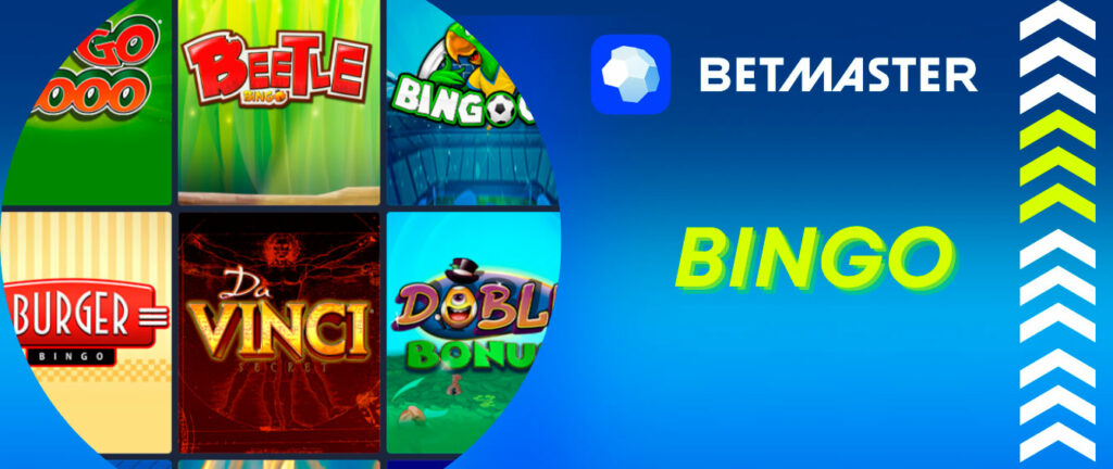 Betmaster oferece ao jogador aproximadamente 30 opções de bingo