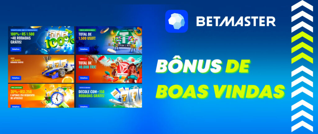 Betmaster concede um bônus de inscrição