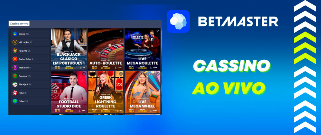 Betmaster é Cassino Ao Vivo