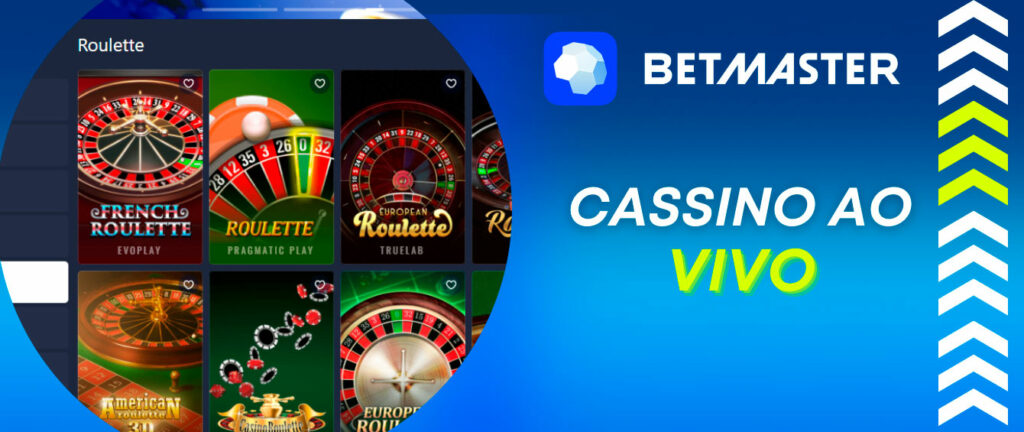 Em seu cassino, a betmaster oferece a possibilidade de jogos ao vivo